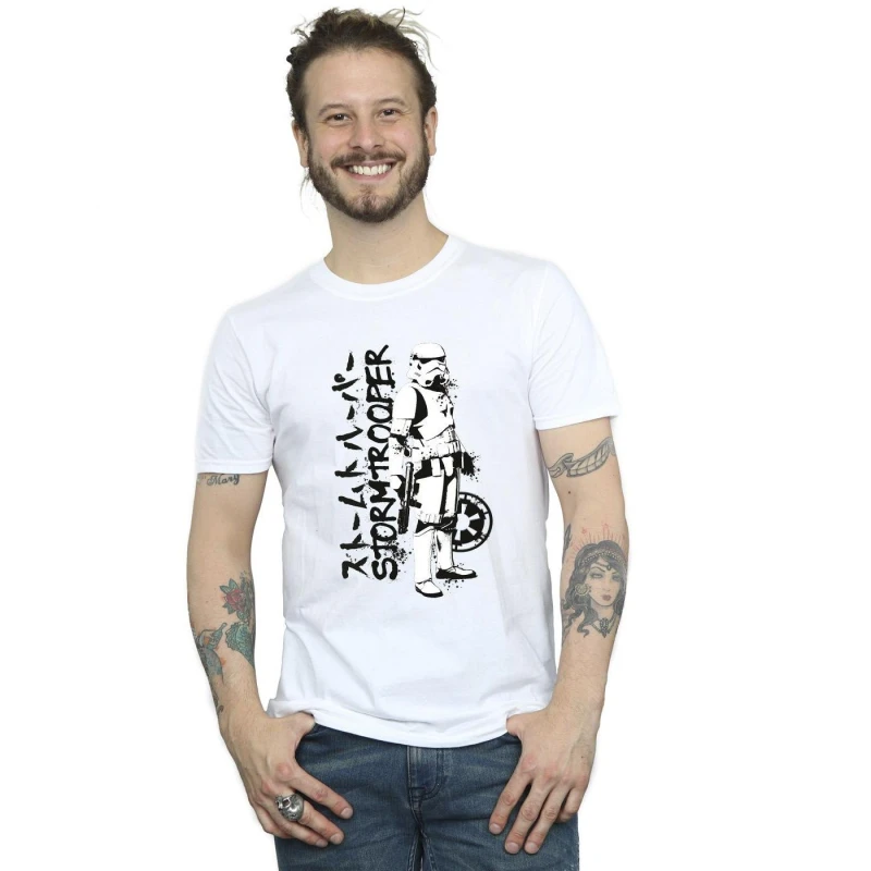 Image of Star Wars Star Wars Men Stormtrooper T-Shirt in White Size: Small White S Male 5063283567054