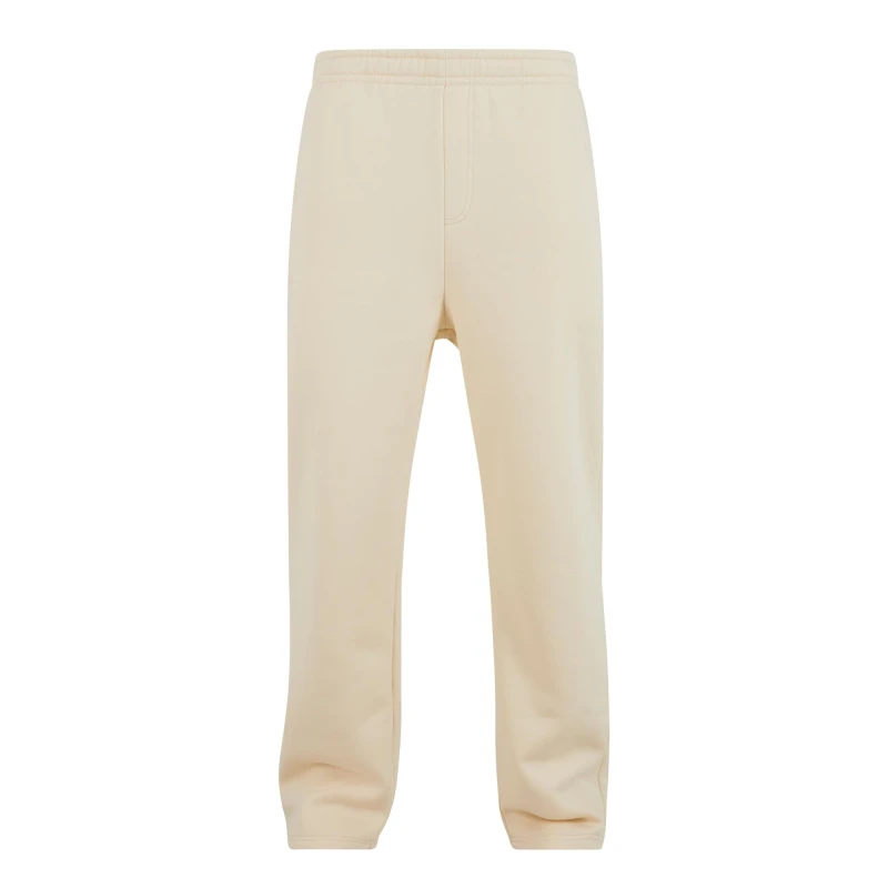 Image of Build Your Brand Mens Fluffy Jogging Bottoms in Off-White Size: Large Off-White Male L