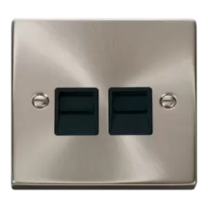 Image of Click Scolmore Deco 2 Gang Master Telephone Socket - VPSC121BK