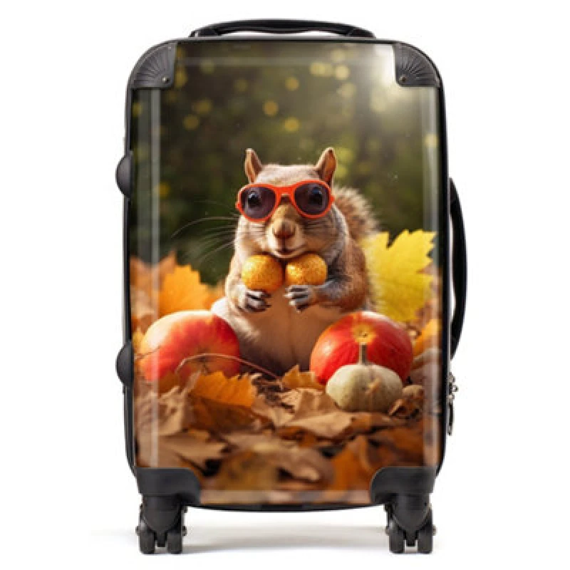 Image of Warren Reed Designer Nuts For Winter Suitcase - Cabin