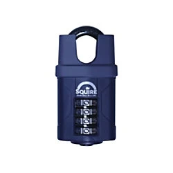 Image of Henry Squire Push Button Combination Padlock Closed Shackle 38mm Standard