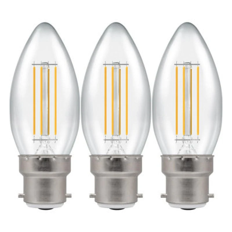 Image of Crompton Lamps LED Candle 4.2W B22 Filament Cool White Clear