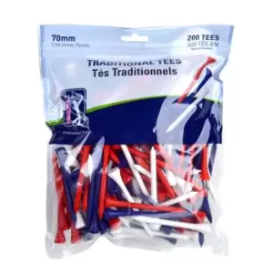 Image of PGA Tour Wooden Golf Tees 7cm - Silver