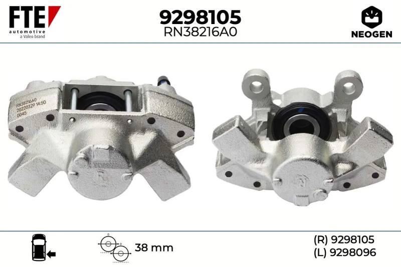 Image of Brake caliper FTE 9298105