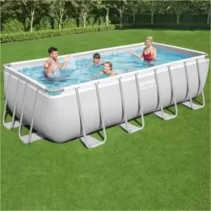 16ft x 8ft x 48" Power Steel Rectangular Pool Set - Bestway