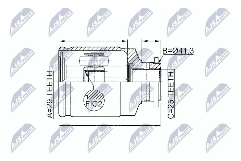 Image of NTY CV joint kit NTY NPW-SB-011