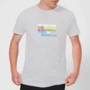 Image of Plain Lazy Delegation Mens T-Shirt - Grey - L