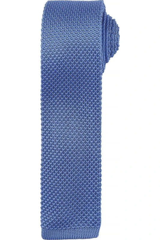 Image of Premier Premier Men Slim Textured Knit Effect Tie Pack of 2 in Mid Blue Mid Blue One Size Male 5059269154356