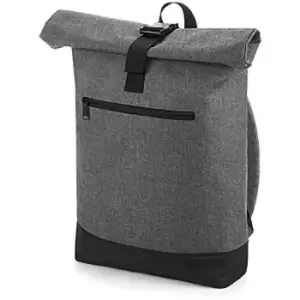 Image of Bagbase Roll-Top Backpack / Rucksack / Bag (12 Litres) (One Size) (Grey Marl/Black)