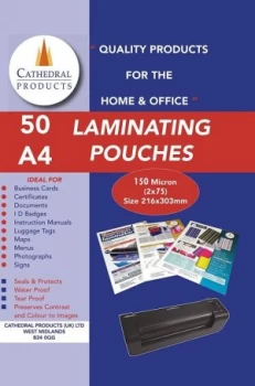 Image of Cathedral (A4) Laminating Pouch 150 Microns (Pack 50)