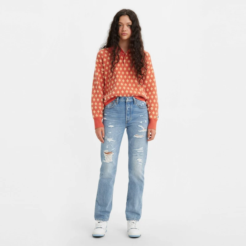 Image of Levis 501 Straight Jeans - Blue Blue 30 R