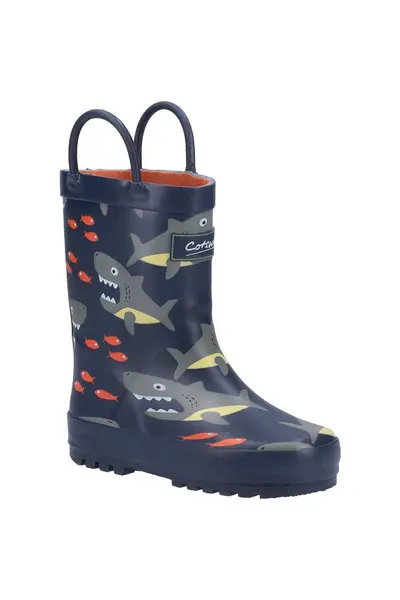 image of Cotswold 'Puddle' Rubber Wellington Boots Black