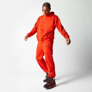 Image of Mennace Essentials Relaxed Fit Joggers Black - Red