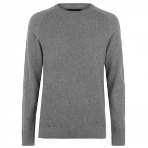 Image of Firetrap Firetrap Black Crewneck Sweater - Grey Marl