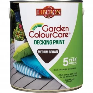 Image of Liberon Decking Paint Mid Brown 2.5l