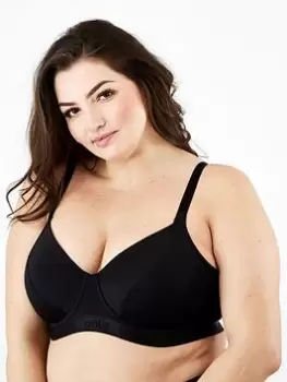 Image of Oola Everyday Full Cup Underwired Bra - Black, Size 40Dd, Women