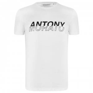 Image of Antony Morato Antony Morato Logo T Shirt - White 1000