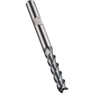 Image of C920 10.00MM HSS-E Flatted Shank Multi Flute Long Series End Mill - Alcrona Coated - DIN 844L