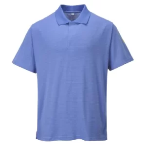 Image of Portwest Mens Anti Static ESD Polo Shirt Blue 2XL