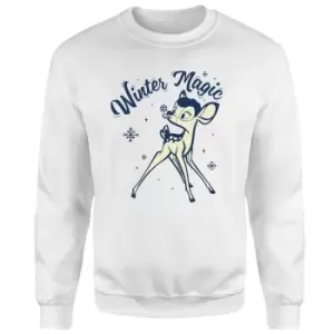 Image of Disney Bambi Magic Christmas Jumper - White - L