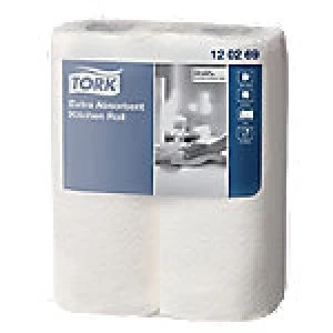 image of Tork Kitchen Roll 2 Ply 2 Rolls of 64 Sheets