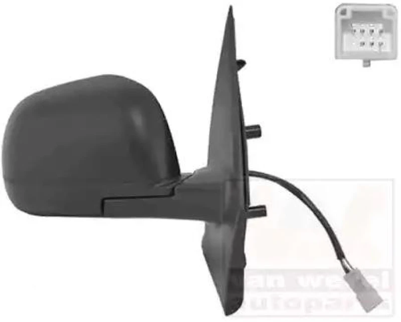 Image of VAN WEZEL 1566808 Wing mirror * HAGUS * Right, black, with temperature sensor Outside Mirror (50)