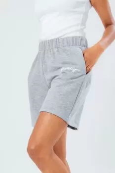 image of HYPE GREY REVERSE LOOP BACK SHORTS