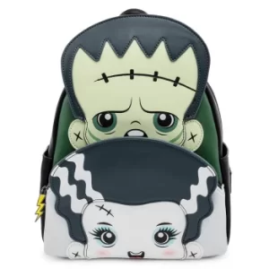 Image of Loungefly Universal Monsters Frankie And Bride Cosplay Mini Backpack