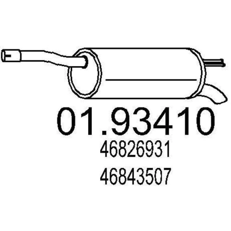 Image of MTS 01.93410 Rear silencer End Silencer (3437)