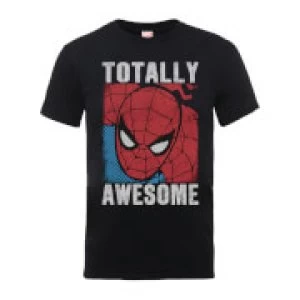 Image of Marvel Comics Spider-Man Totally Awesome Mens Black T-Shirt - L - Black