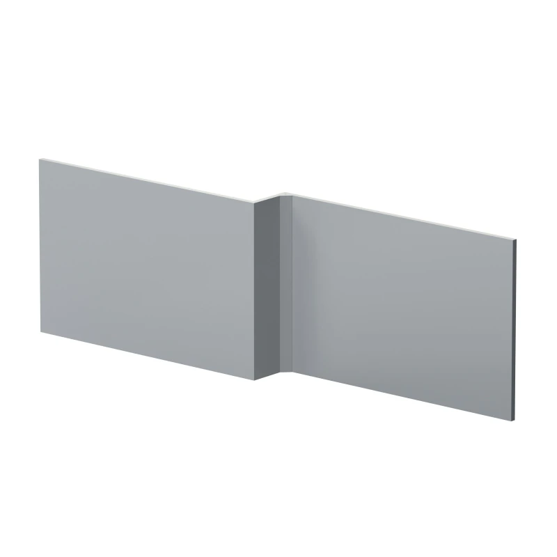 Image of Balterley L Shape Square Reversible Bath Front Panel Satin Grey 1700mm Grey unisex