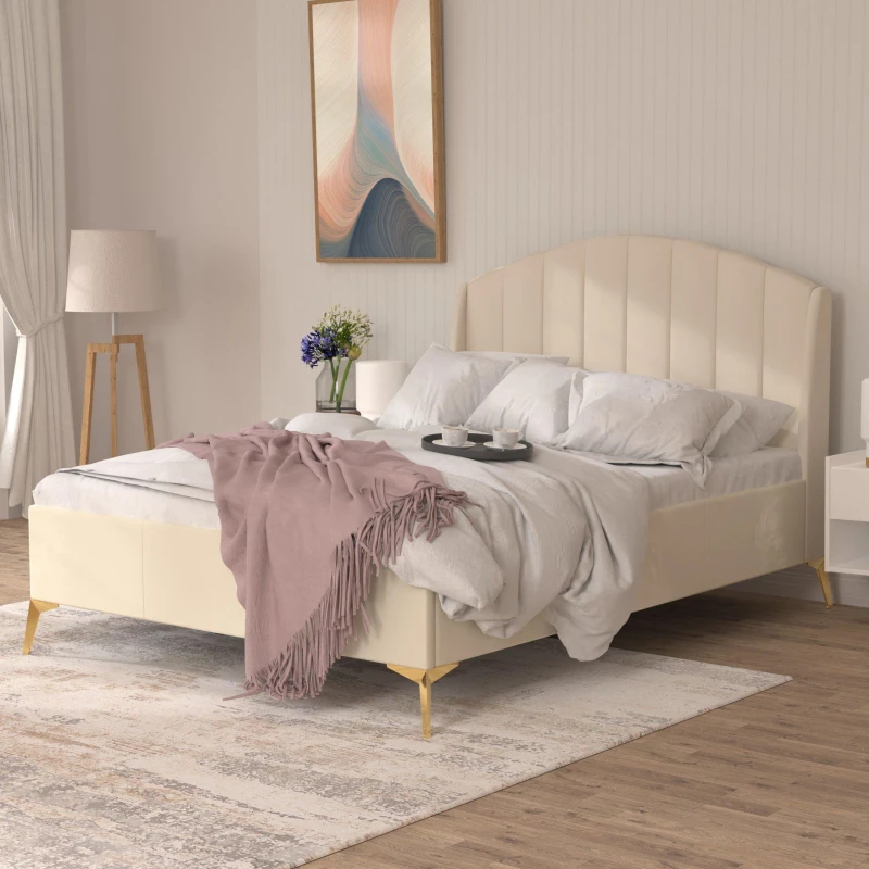 Image of GFW Pettine Double Ottoman & Pocket Sprung Mattress Natural unisex Double