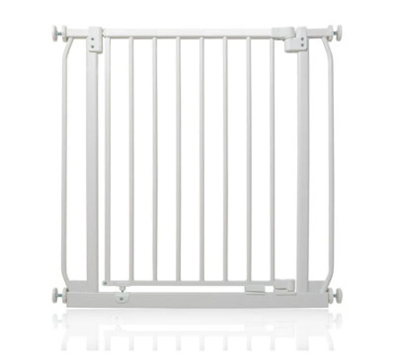 Image of Safetots Elite Pressure Narrow Safety Gate, 65.5Cm - 74.5Cm, Matt White, Narrow Pressure Fit Stair Gate