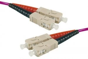 image of 2m Fibre Duplex Om4 50 125 Lszh Scsc