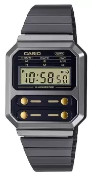 image of Casio A100WEgg-1A2EF Collection Grey Plated Stainless Steel Watch