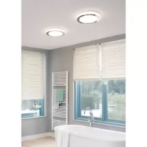 Image of Eglo LED Carpi Chrome Steel Ceiling Light - white, chrome