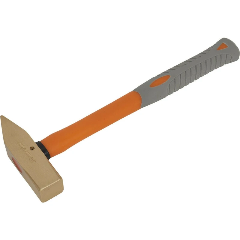 Image of Loops 1.1lb Cross Pein Engineers Hammer - Non-Sparking - Fibre Glass Shaft - BS 876 Clear