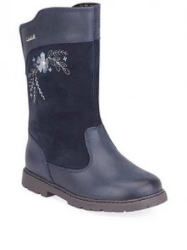 image of Start-rite Girls Splash Waterproof Boot, Navy, Size 10.5 Younger