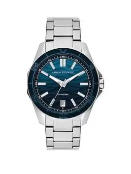 Image of Armani Exchange Spencer Mens Stainless Steel Watch, Black, Men