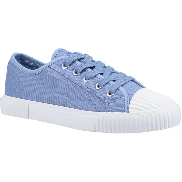 Image of Hush Puppies Womens Brooke Lace Up Canvas Shoes Trainers - UK 3 Blue female GDE2380BLU3