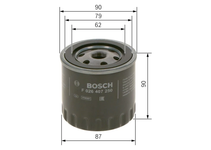 Image of Oil filter Bosch F 026 407 250