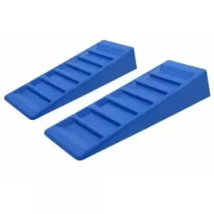 image of 2 Piece Caravan Leveller Set 75mm Plastic Blue - Proplus