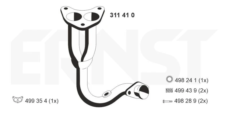 Image of Exhaust Pipe ERNST 311410