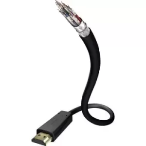 image of Inakustik HDMI Cable HDMI-A plug, HDMI-A plug 1.50 m Black 00324515 Audio Return Channel, gold plated connectors, Ultra HD (4k) HDMI HDMI cable