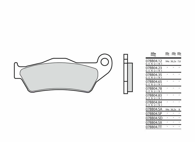 Image of Brembo S.p.A. Street Sintered Metal Brake pads - 07BB04SA