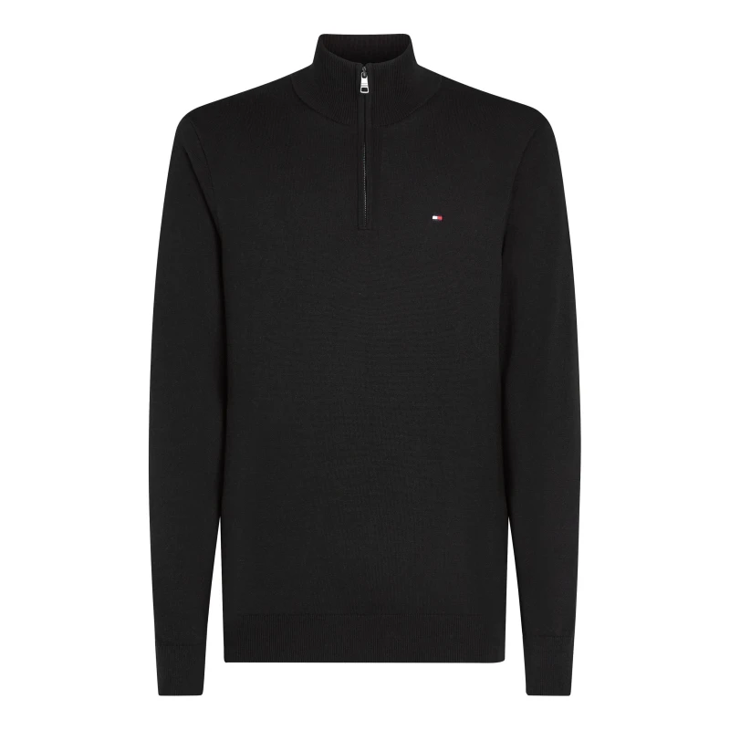 Image of Tommy Hilfiger Half-zip sweater Black BDS male S