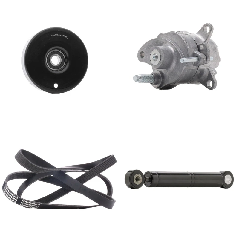 Image of RIDEX 542R0398 V-ribbed belt set with tensioner pulley damper V-Ribbed Belt Set (542)