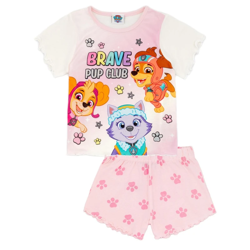 Image of Paw Patrol Short Sleeve Short Leg Pyjama Set Pink