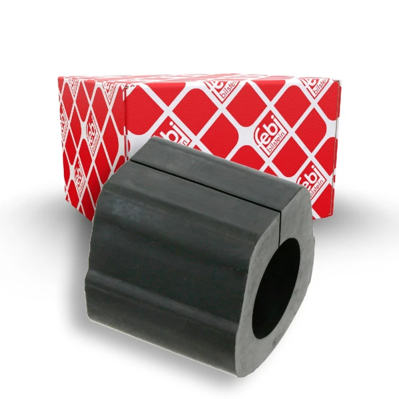 Image of FEBI BILSTEIN 02848 Stabilizer Bushes Front Axle, Rubber Rubber Anti-roll Bar Bush Kit (1334)