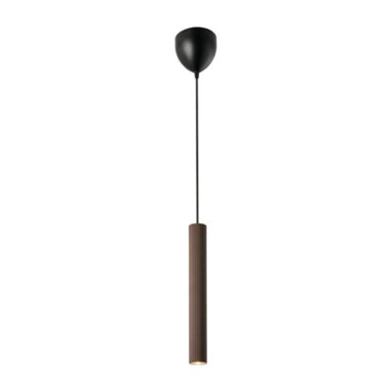 Image of Nordlux Vico Metal Pendant Light Ribbed Brown,mains